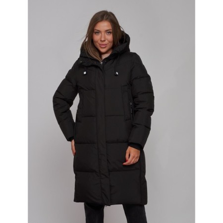 Coat insulated winter female, size 48, black color-17