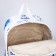 Youth backpack on lightning from textiles, 4 pockets, white/blue color