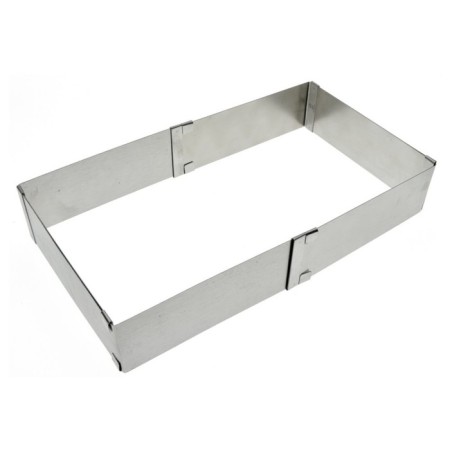 Culinary form square adjustable, from 15x15cm to 28x28 cm, height 5cm-2