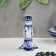 Ground -free candlestick, gzhel