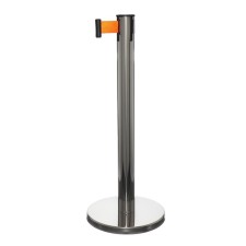 The fence stand is silver, with an exhaust ribbon-470 cm orange, height-90cm, d-11cm, floor D-35cm