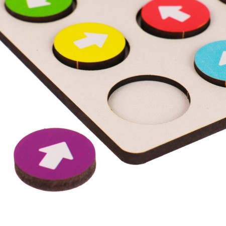 Developing games made of wood "arrows", repeat according to the model-3