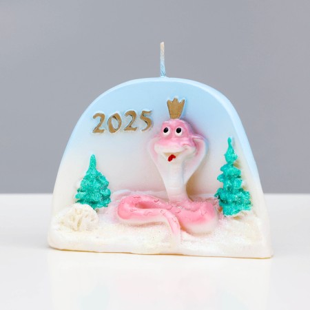 Figure candle "Snake with a blue sky. Symbol of the year 2025."-6