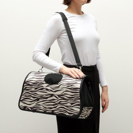 Animal Bag-ledger "White Tiger", size m, 45 x 21 x 27 cm-8