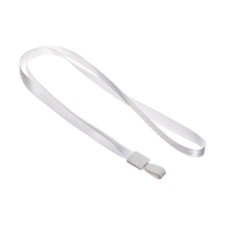 Badge tape, width-10 mm, length-80 cm, with plastic holder, white