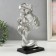 Polystone souvenir "Girl in a scarf and young man" silver 16.3x10.5x26 cm