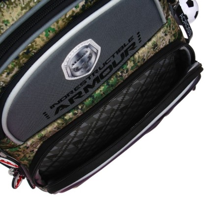 Frame backpack 35 x 28 x 15 cm, Across 178, filling: bag, pencil case, camouflage ACR22-178-4-7