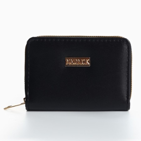 Youth wallet "Nazamok" 12.5x9x2 cm, black color-2