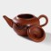 A set for the tea ceremony ceramic "Dragon", 5 items: 4 bowls 25 ml, kettle 200 ml, brown color