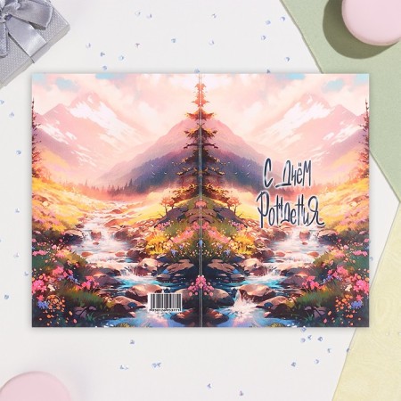 Birthday card!" Mountains, A6-2
