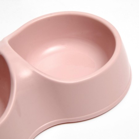 Double bowl "Moore-huma" 22.5 cm x 13 cm x 6 cm, 0.2 l, pink-3