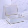 Organizer for storage "Ripples", with a lid, glass, with a mirror -bottom, 1 section, 25 × 17.5 × 8.5 cm, the color is transparent/copper