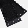 Women's belt, width 12 cm, elastic band, black color