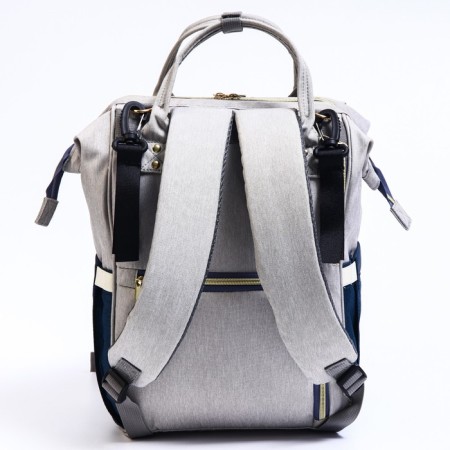 Women's backpack with a thermal carman, thermal drum - portfolio, gray/blue color-4