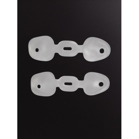 Correctors - separators for the toes, 2 fingers, silicone, steam, white color-1