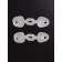 Correctors - separators for the toes, 2 fingers, silicone, steam, white color
