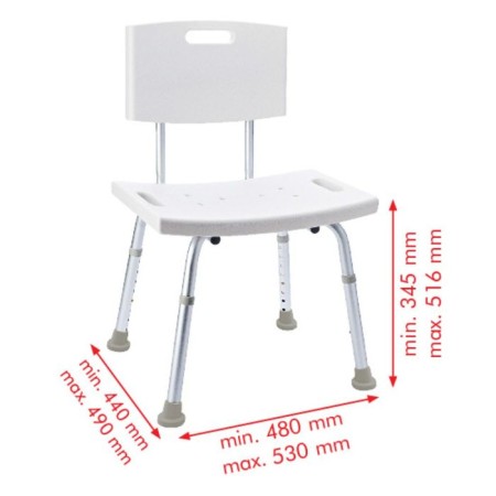 Stool in a bath with adjustable height-3