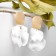 Earrings Assorted "Wind" Enjoyness, white-golden color