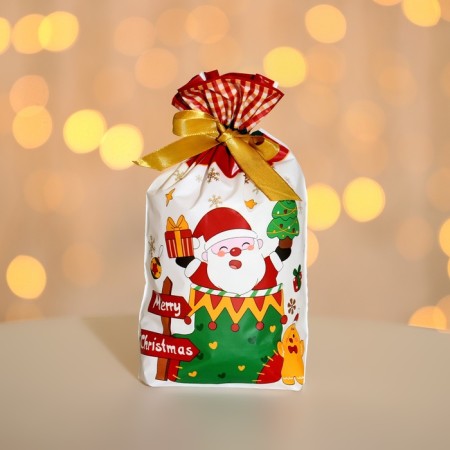 Polyethylene gift package with ties "Gifts", 15x23cm-3