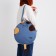 Youth bag with a zipper, blue color