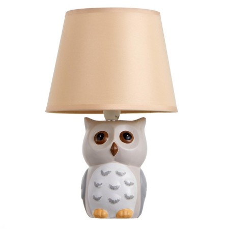 Lamp children's ceramics "Owl" 1x40W E14 gray 20x20x32.5 cm Risalux-8