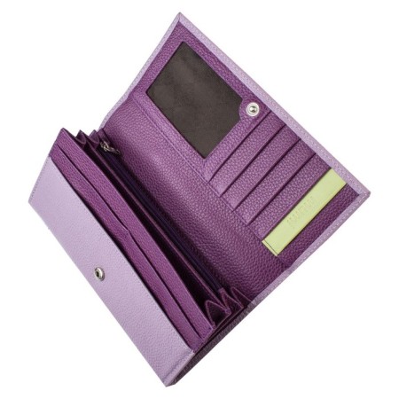 Wallet on the button, depth of maps (8)/coins/bill, lilac color 18x9x2.5cm-1