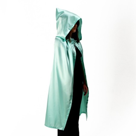 Adult carnival cloak, atlas, mint color 120cm