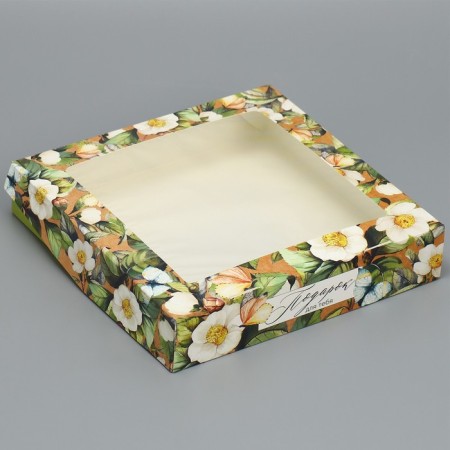 Confectionery packaging, boxing box "Jasmine", 20 x 20 x 4 cm