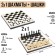 Grandmaster chess with checkers, 40x40 cm, set 2v1 "Aivengo" King H = 10 cm