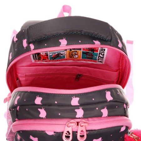 School backpack, 40 x 27 x 20 cm, Grizzly 360, ergonomic back, laptop compartment, gray RG-360-5_2-9