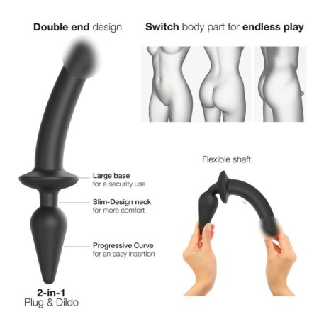 STRAP-on-me Switch Plug-in Semi-Realistic Black Fallomitator Black-1