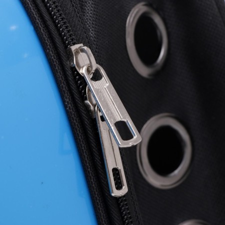 A backpack for carrying animals with a viewing window, 32 x 22 x 43 cm, blue-6