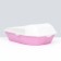 Cata toilet curly with an side with a scoop, 54 x 38 x 20 cm, white-pink