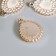 Decor for creativity plastic "Drop in openwork" gold with rhinestones 3.2x2.4x0.6 cm