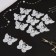Knitted elements "Butterflies", 5.5 × 4 cm, 10 pcs, white color