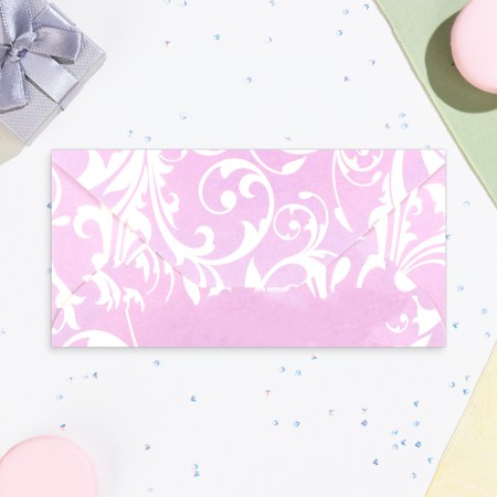 Money envelope "Happy Your Wedding Day!" glitter, lilac background, 17x8.5 cm-2