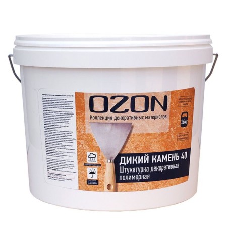 Decorative decorative plaster "Wild stone 40" acrylic 8 kg