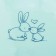 Bath children's “rabbits” with a drain, 86 cm, turquoise color