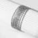 Bracelet "ice", 8 rows, white color in silver, 17 size