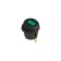 Switch moisture -proof round green with backlight, 250 V, 6 A, 3 contacts