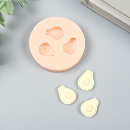 Silicone Mold "Three Avocado" 1.7x1.3 cm