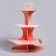Cake stand, three -tier, pink color