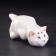 Porcelain figurine "Cat Barsik", White, 20 cm
