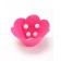 Veterinary collar made of felt "chamomile", size s, fuchsia
