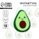 Acrylic product "Avocado", 1.6 x1.4 cm cm