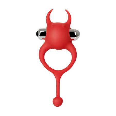 Vibrocolor with a tail Jos Nick, silicone, red, 13.5 cm-2