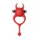 Vibrocolor with a tail Jos Nick, silicone, red, 13.5 cm