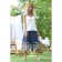 Women's skirt, size 42, blue color