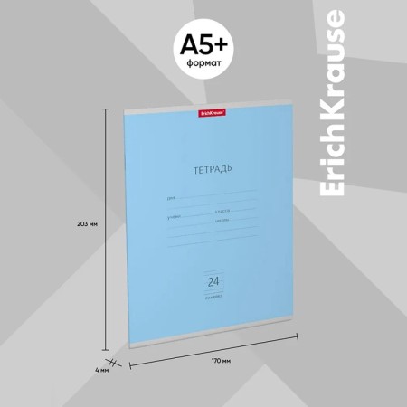 Notebook 24 sheets in the Erichkrause "Classic", cover coated cardboard, offset block, mix (1 species in the adhesion)-3