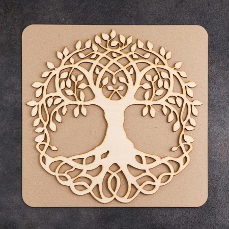 Procurement-base for the panel "tree in a circle" in a frame, with a substrate